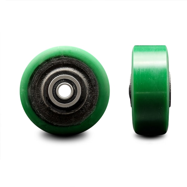 SCC-3.25" GN Poly on Cast Iron Wheel Only w/Ball Bearing-1/2" Bore-600 lbs Cpty